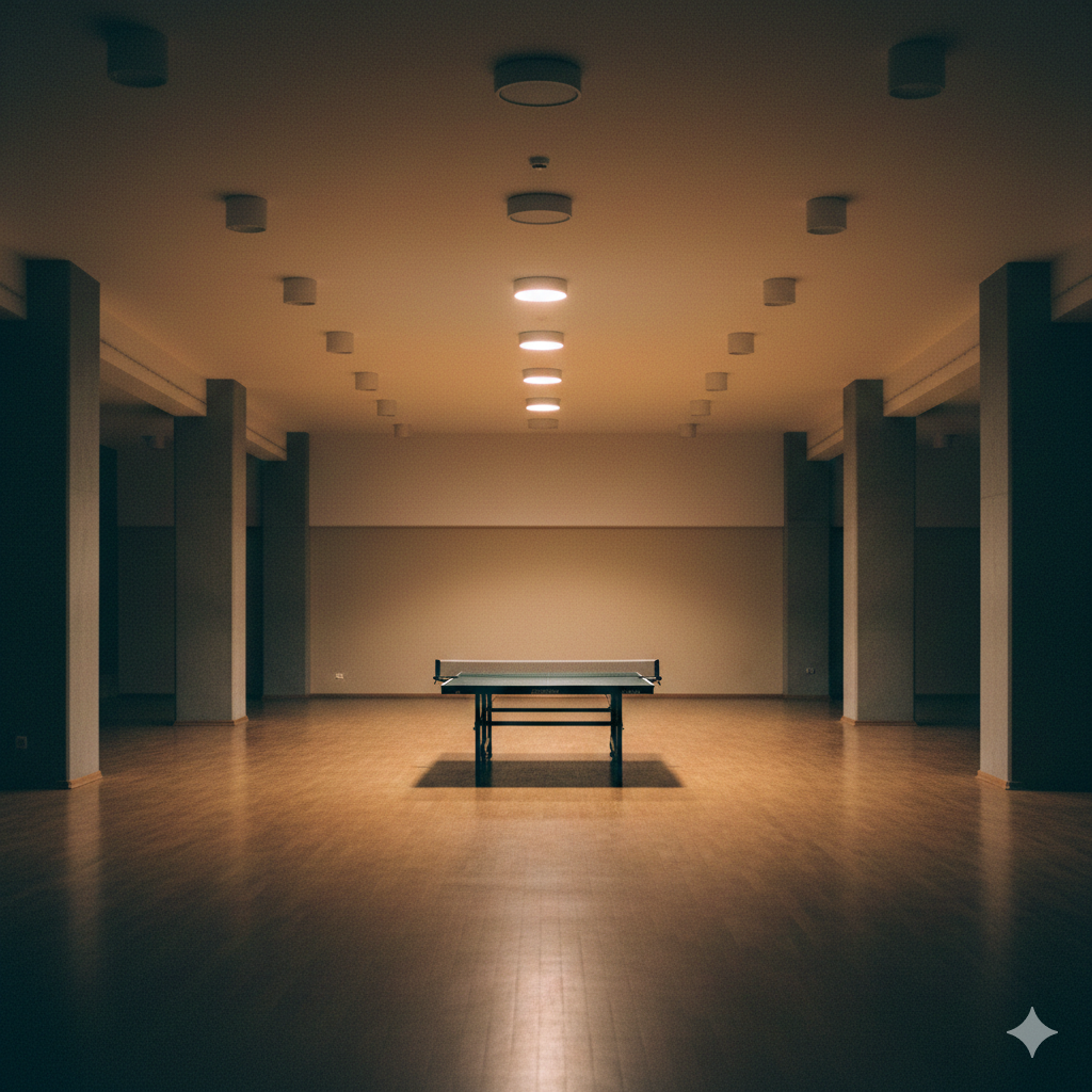 手写笔记与球馆夜景氛围图